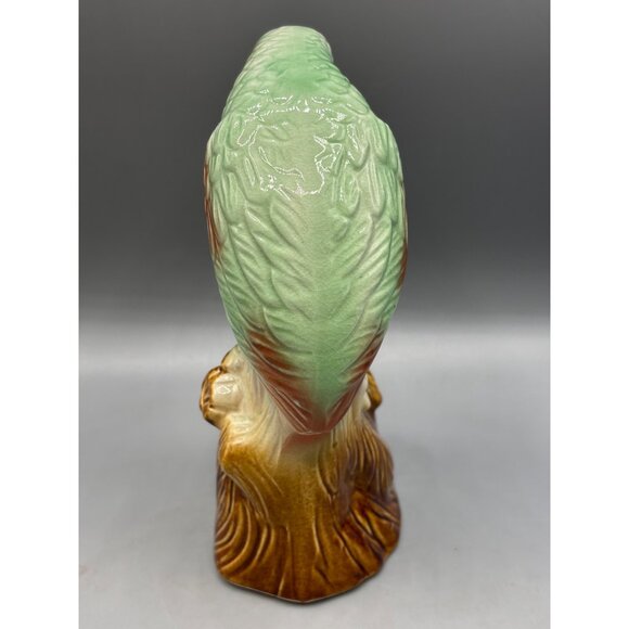 Vintage Ceramic Parrot Figurine 7" Tall Hand-Painted Mid-Century Decor Brazil - Picture 4 of 6